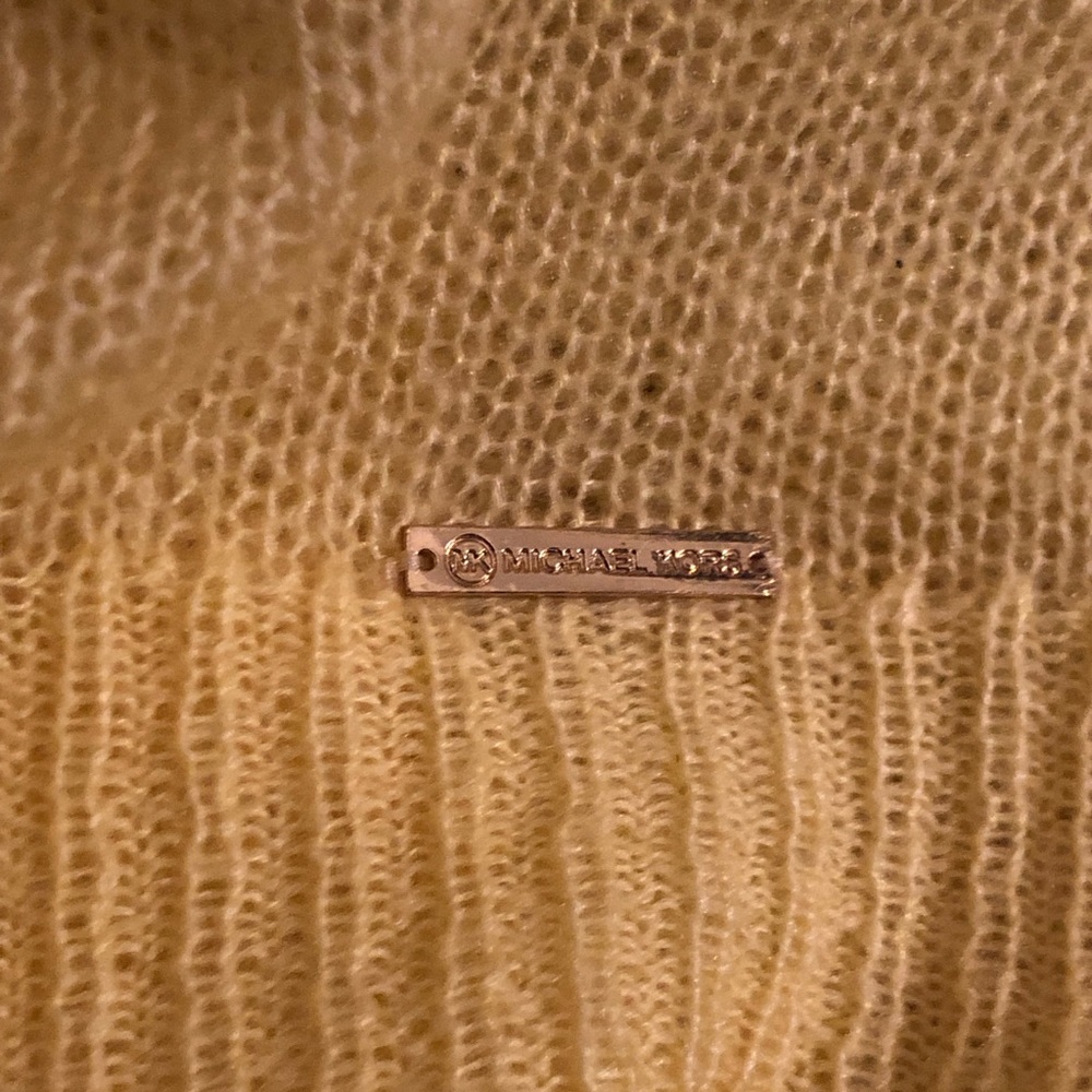 NWOT Michael Kors Yellow Lightweight Waterfall Cardigan • XS - Picture 8 of 9